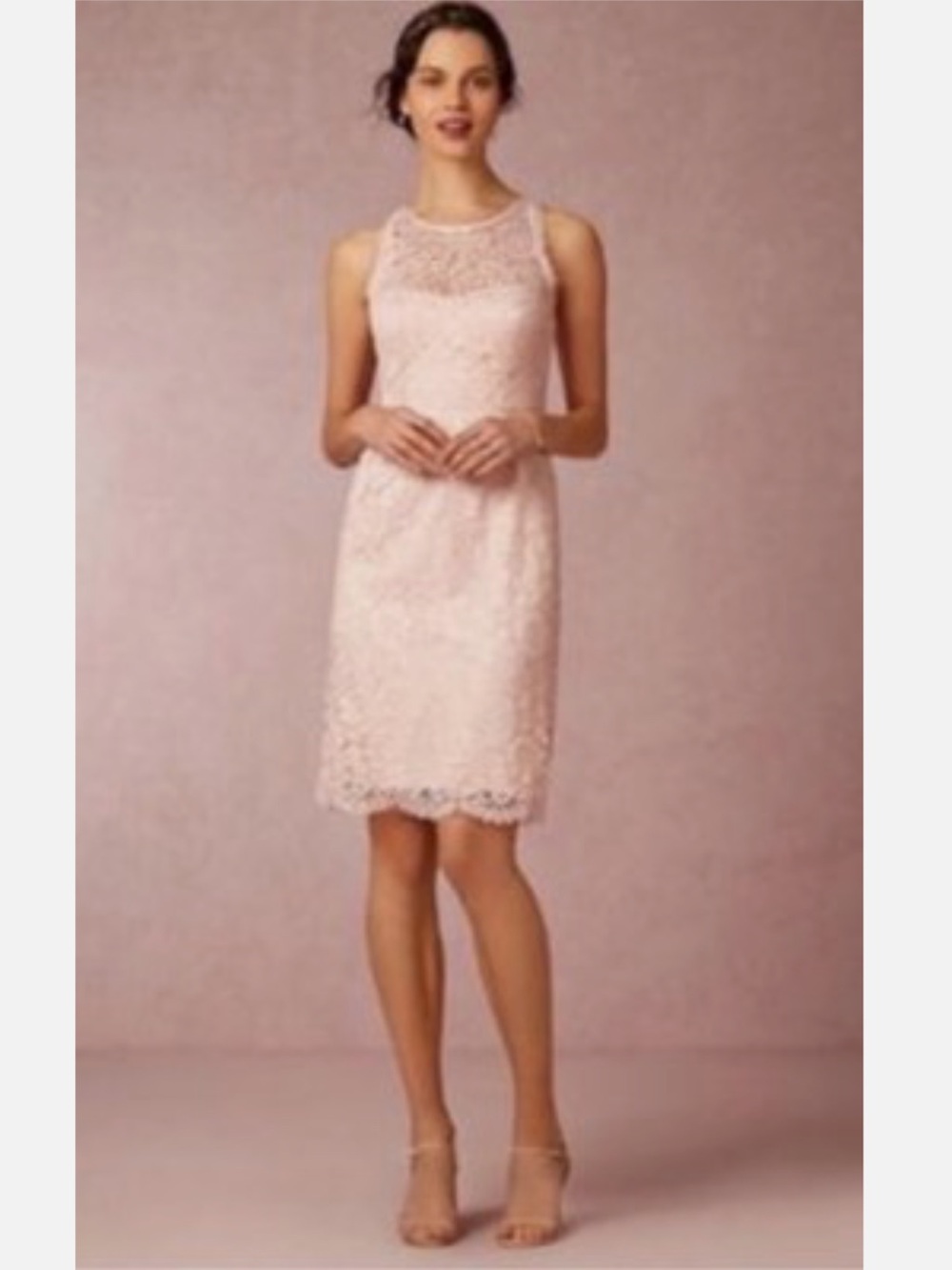 Sloan Lace Dress in Blush